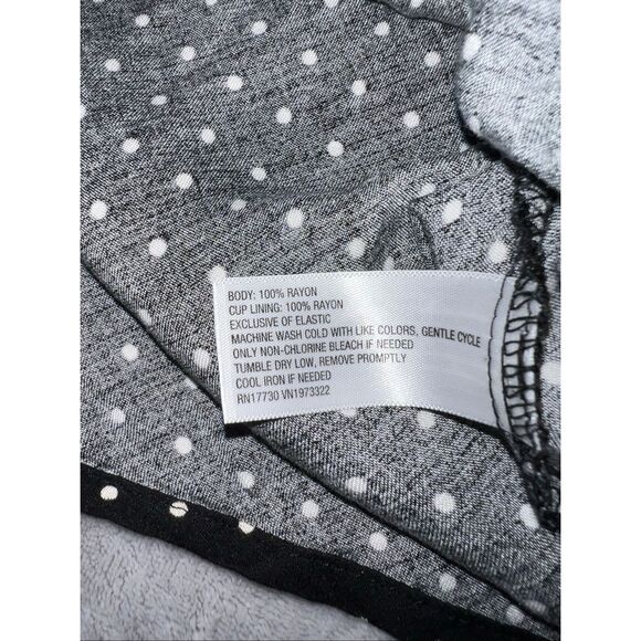 Women’s Black w/ white polka dots maxi Dress XL - Picture 10 of 10